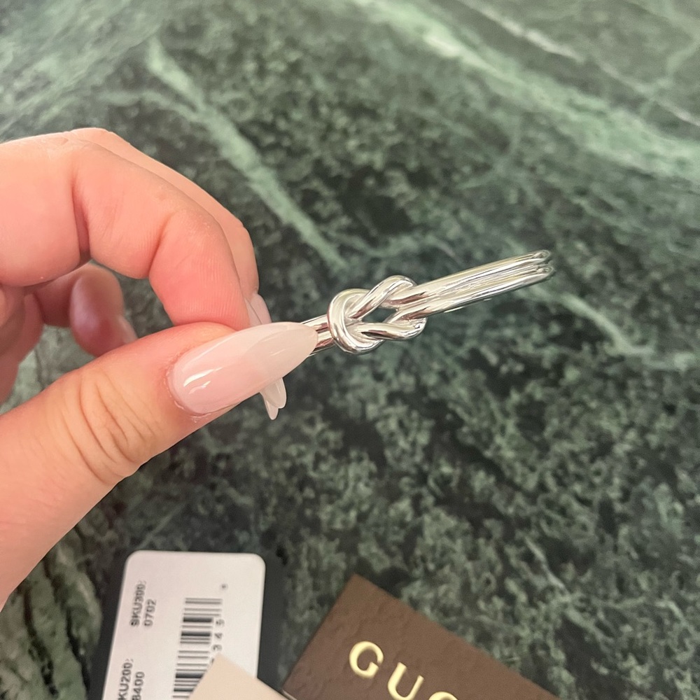 Sterling Silver Gucci Bangle Bracelet - Picture 3 of 8